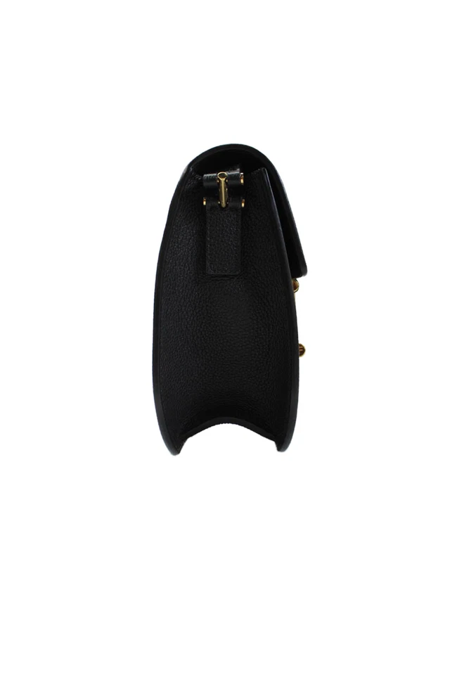 Bolso de hombro bandolera Tom Ford de cuero tono dorado con solapa negro para mujer Foto 3 de 4