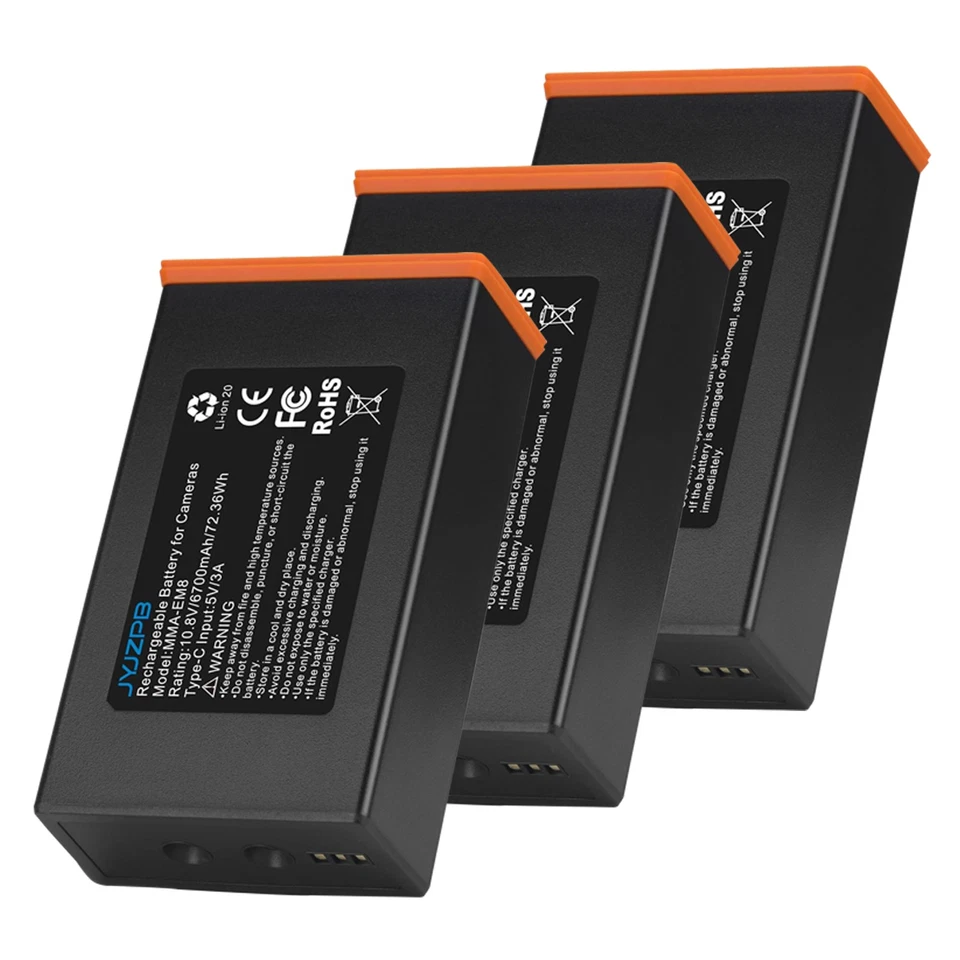 3Pack 6700mAh Battery for Moultrie Cellular Trail Cameras Edge 2/Edge 2 Pro/Edge