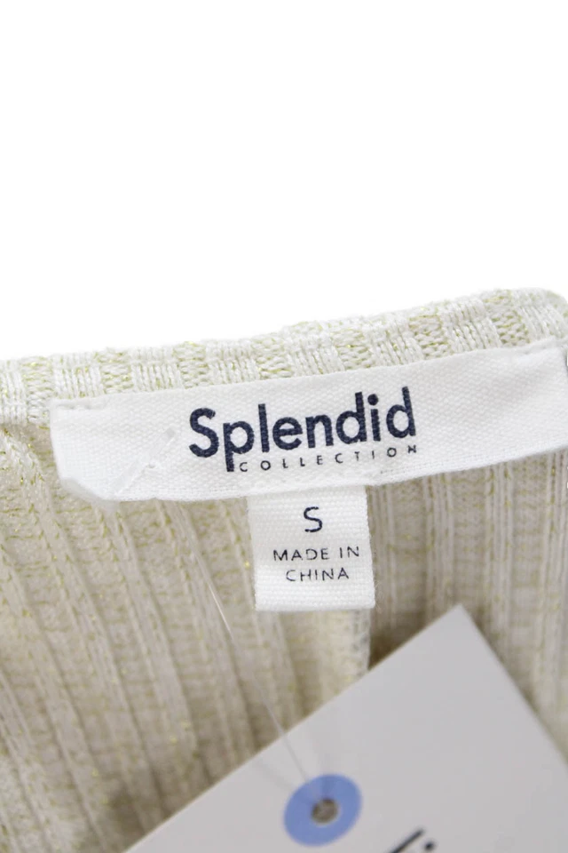 Espléndido Vestido Para Mujer Sin Mangas Cuello Redondo Tejido Rayas Gris Blanco Talla Pequeña Foto 4 de 4