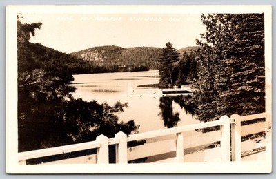 Lac Longue St. Adolphe d'Howard, Quebec Canada RPPC Velox Postcard AA243