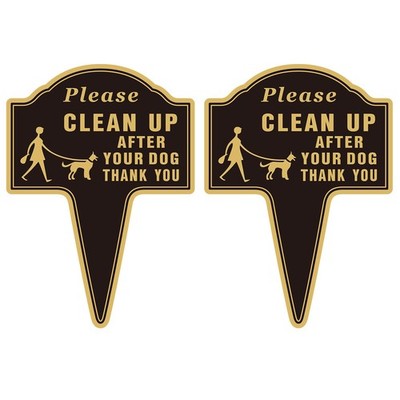 Please Clean Up After Your Dog Sign with Stake Dog Poop Signs for Yard No