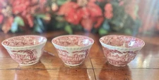 (3) Mason's Vista Pink : Small  Sugar Open rice Bowl 4” - One Has Imperfection