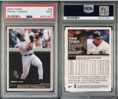 Frank Thomas PSA 9 MINT - 2000 Topps # 55 - Hall Of Fame - Chicago White Sox 1B