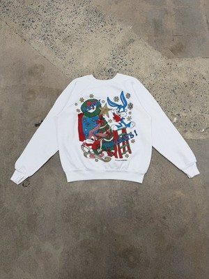 Vintage 90s Tiny Toons Buster Babs Bunny Christmas Crewneck Sweatshirt Cartoon