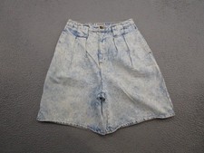 Vintage 90s POWER Denim Light Wash High Waisted Mom Jean Shorts Size 12 Baggy