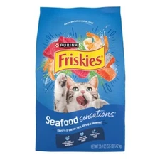 Purina Friskies Seafood Sensations Salmon/Tuna/Shrimp/Seaweed Adult Dry Cat Food