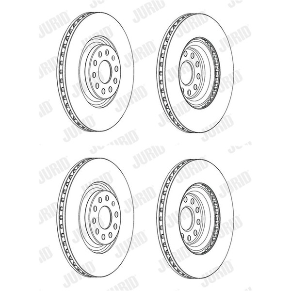 2X Jurid Bremsscheiben Vorne 340Mm BelÜFtet Passend FÜR Audi A3 Q2 Q3 Tt Cupra-image