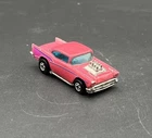 Hot Wheels '57 Chevy Diecast Car Dark Pink 1:64 Scale 1976 Vintage
