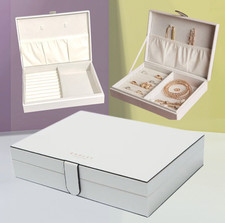 Radley London Jewelry Box White Faux Leather Compact Organizer New