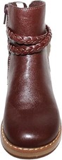 baby Gap NWT Toddler Preschool 6 7 8 9 10 Girls Brown Chelsea Boots - Braid Trim