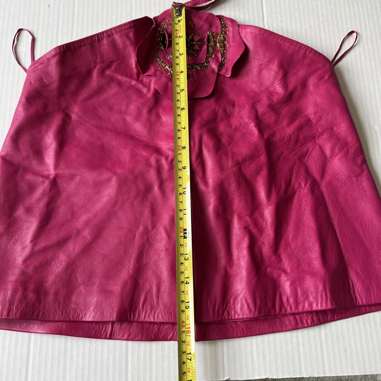 Ramy Brook Sz S 100% Lamb Leather Pink Top Halter Sleeveless Lined Party NWT thumbnail 4