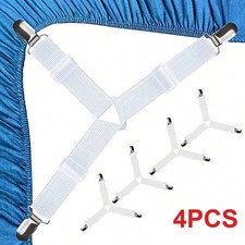 Bed Sheet Fasteners Adjustable Elastic Suspenders Straps Mattress Covers Clips