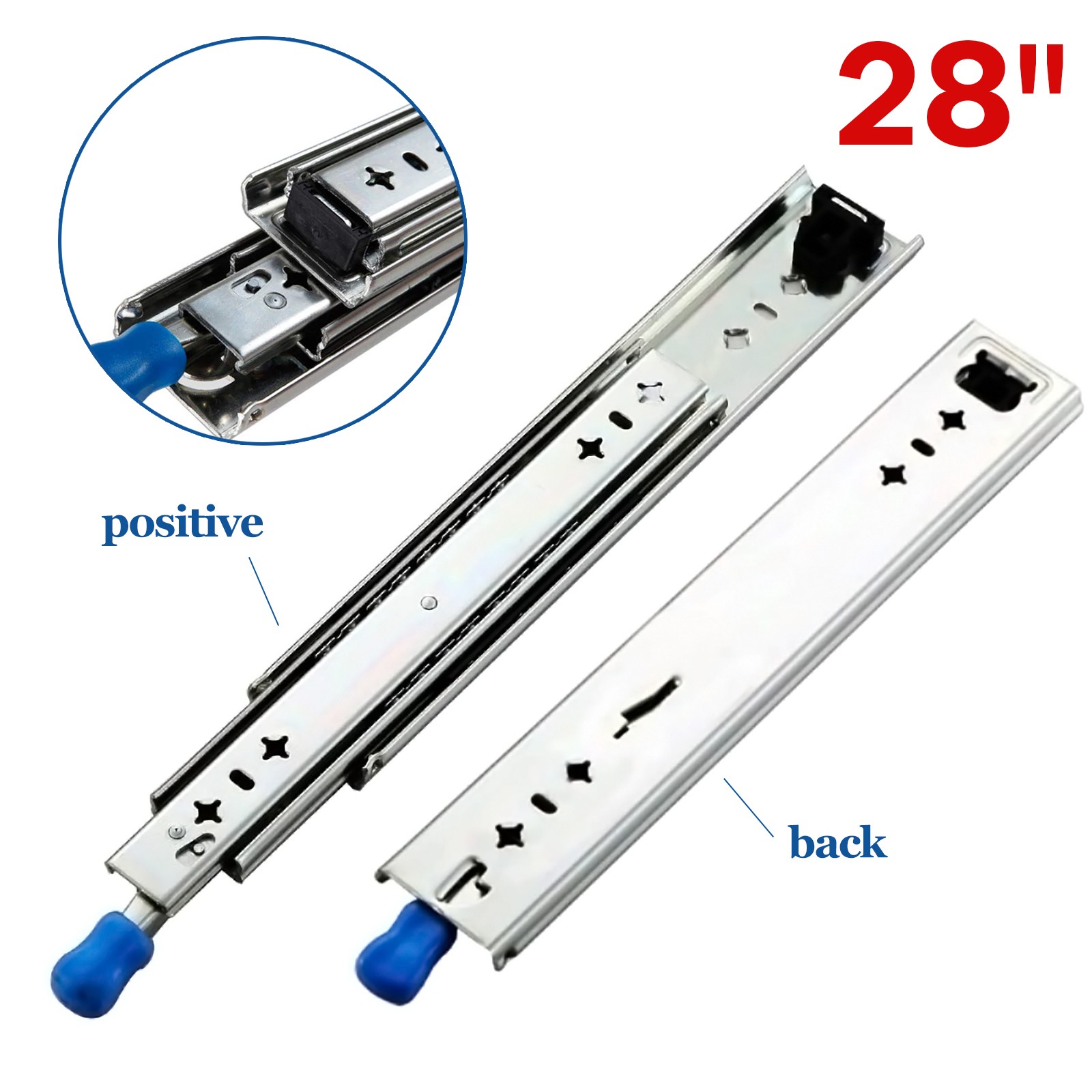 265 Lb Soft Close Ball Bearing Full Extension W/ Lock