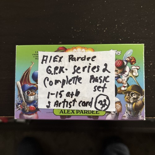 Alex Pardee GPK Series 2 Complete Base Set with Artist Card 1-15 a&b 32 Cards
