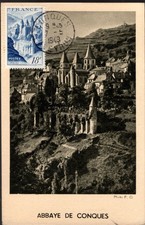 805+ FDC CARTE 1er JOUR     ABBAYE  DE  CONQUES