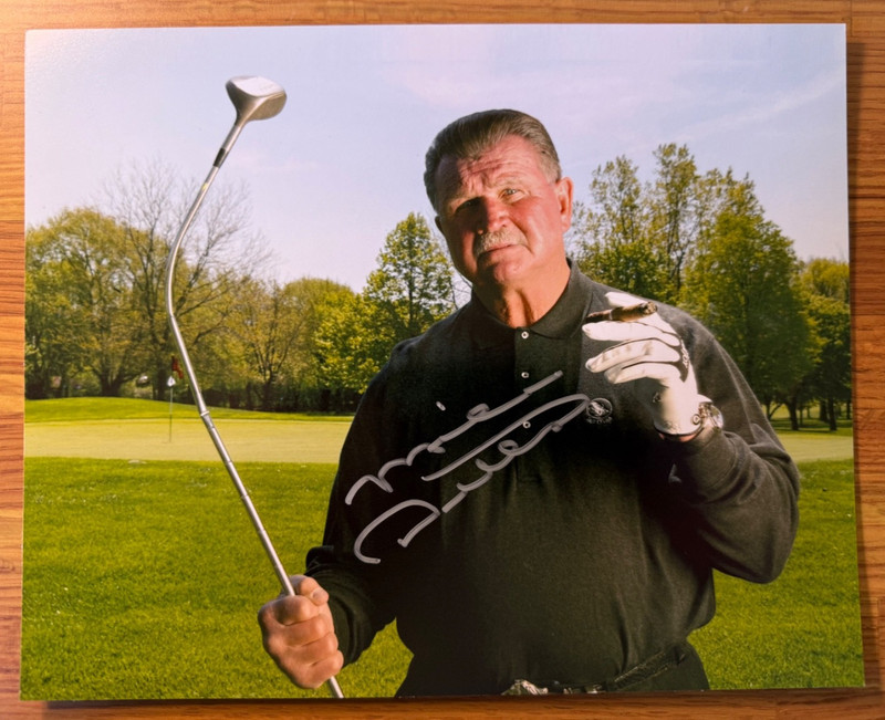 BEARS/NFL Legend MIKE DITKA Signed 8 x 10 Color Photo Bent Golf Club (No COA) RY