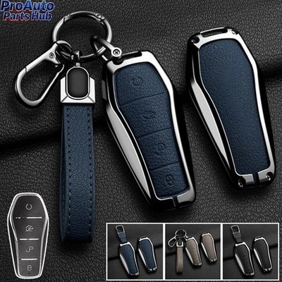 Zinc Alloy Leather Car Key Fob Case Cover Bag For BYD Han Qin EV Tang DM Song