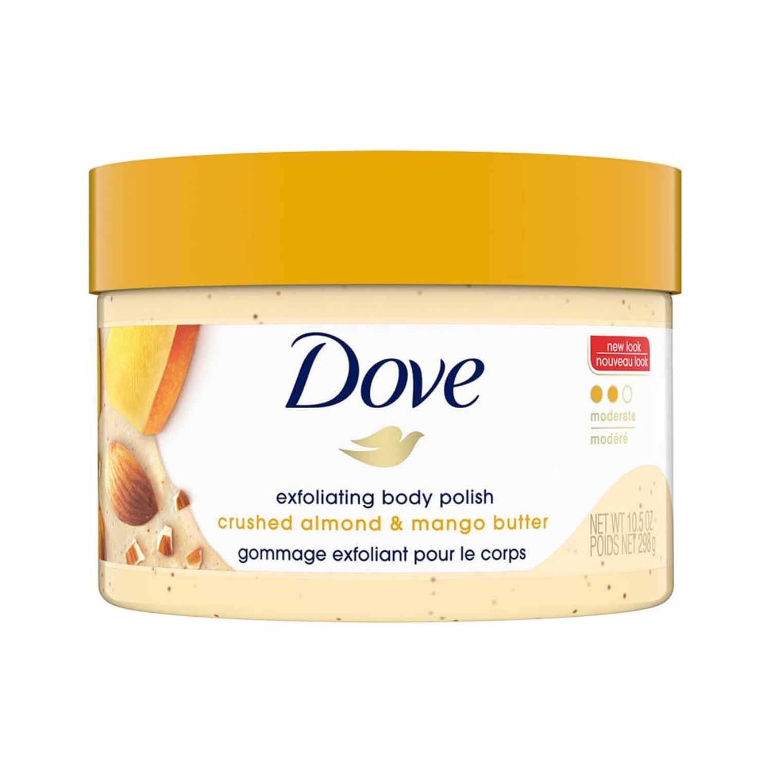 Dove Exfoliating Body Polish Scrub For Dry Skin With Crushed Almond & Mango B...