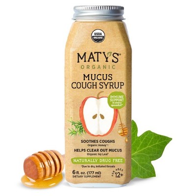 Matys Adult Mucus Cough Syrup for Adults & Children 12 Years & Up, Soothing...