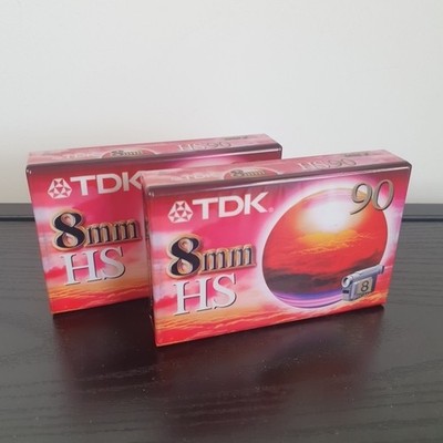 2 x TDK 8 mm HS 90 Kassetten Neu in OVP-Folie Leer Kassetten MC