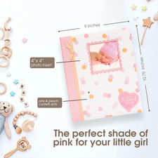 Lil' Peach My Record Book First 5 Years Memory Book, Baby Girl Keepsake for New
