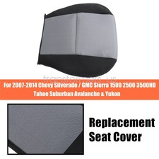 Driver Bottom Cloth Seat Cover Gray For 07-14 Chevy Silverado 1500 2500hd 3500hd