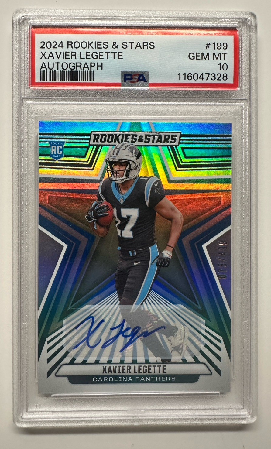 Xavier Legette Panini Rookies & Stars #199 Autograph