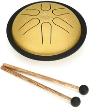 Meinl Sonic Energy Mini Steel Tongue Drum - B Major - Gold (2-pack) Bundle