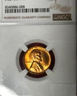 1937  UNCIRCULATED NGC MS 65 RD 1C Lincoln Cent VERY LIGHT ORANGE COLOR Obv/ Rev