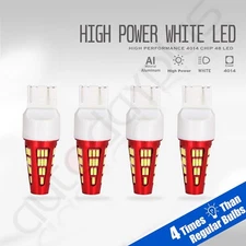 4PCS 7443 7440 T20 W21W SUPER WHITE TAIL BACKUP REVERSE LED LIGHT 48SMD BULBS