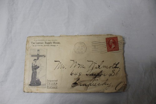 1902 Envelope With Cancelled Stamp Chicago, IL Advertising The Lipman Antique