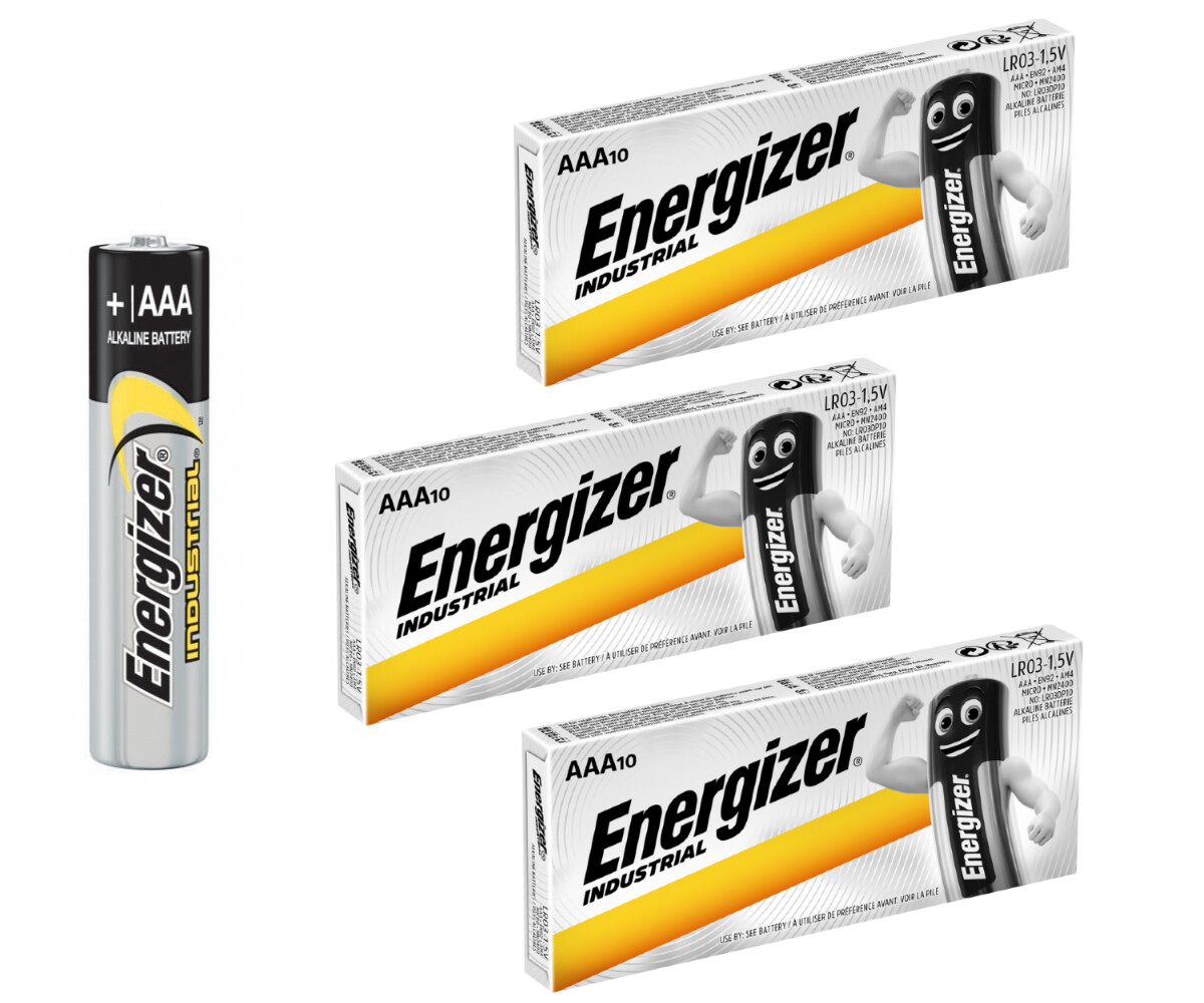 Thumbnail - 3x10er Pack-energizer Industrial Alkaline Batterie Aaa-micro En92 Lr03