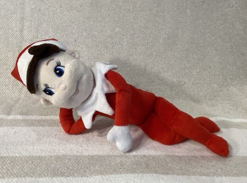 Elf on the Shelf Plush Doll StuffedToy Brown Hair Blue Eyes 14" Christmas Decor - Picture 7 of 8