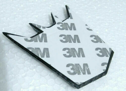 1X NEW BLACK Carbon Fiber Transformers Decepticon Emblem Trunk Badge Decal - Picture 4 of 5