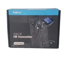 Nulaxy Bluetooth FM Transmitter For Car |  Screen Wireless Radio | Pre-Owned