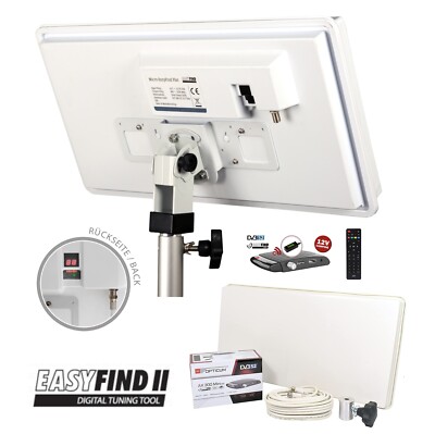 EasyFind Traveller Kit digital mobile Camping Flachantenne Sat Anlage Sat Finder