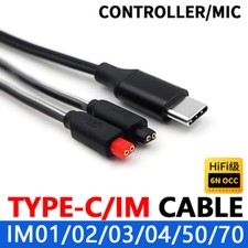 HiFi Occ Earphone Cable for Audio Technica ATH-IM50 IM70 IM03 IM04 Mic Control