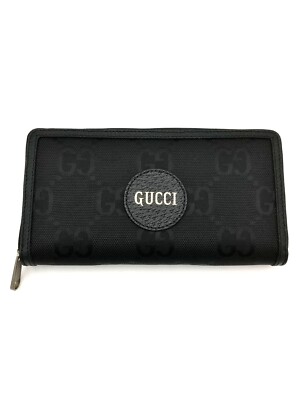 Gucci Leather and Nylon Off The Grid Zip Around Long Wallet Black