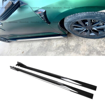 for Acura Integra 86'' Side Skirt Extension Rocker Panel Splitter Black White