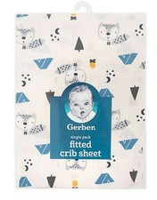 GERBER BABY BOYS FOX FITTED CRIB SHEET.