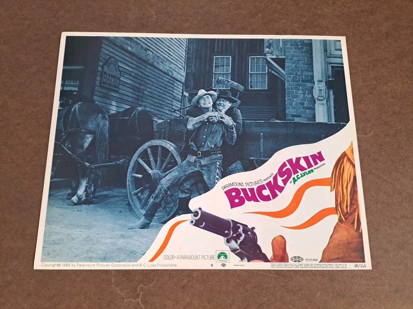 BUCKSKIN ORIGINAL LOBBY CARD SET 1968 BARRY SULLIVAN 11x14