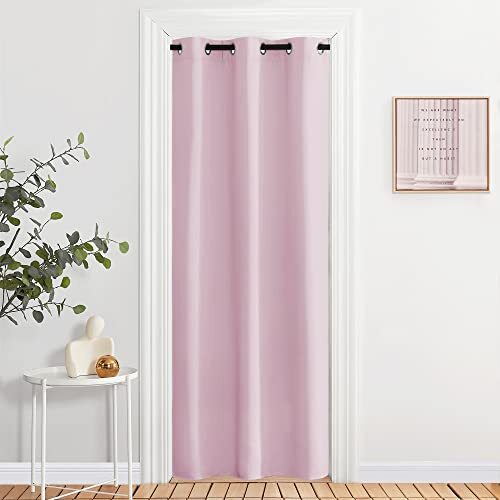 Baby Pink Room Darkening Curtains for Nursery or Kids Bedroom 42x84 Inches