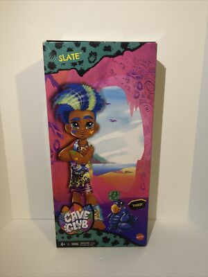 CAVE CLUB DOLL SLATE & DINOSAUR PET TAGGY MATTEL 2019 NIB BRAND NEW