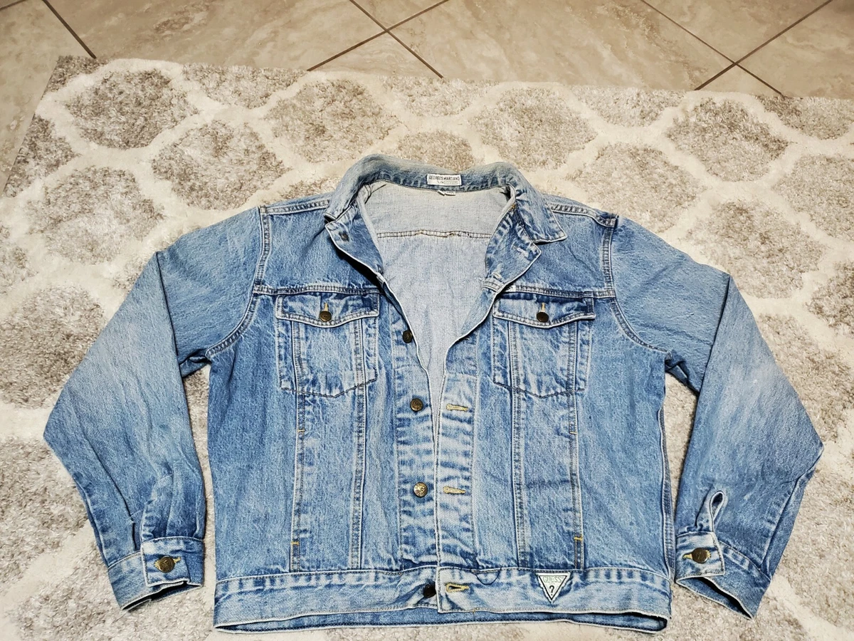 Guess jean jacket mens hotsell vintage