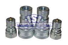 Quick Coupler  ISO 7241-1 B  3/8" NPT Pipe Threads  Complete Set  2 PK