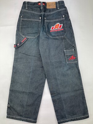 Johnny Blaze jeans shiny metallic silver Wu Wear vintage hip hop