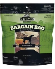 2 RedBarn Bargain Bag Dog Treats OVER 2 Pounds Puffs Bully Bones Chews Dental