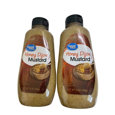 Great Value Honey Dijon Mustard condiment sauce squeeze bottle pack 2