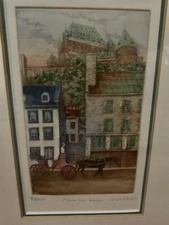 Nicole Ouellett Engraving L’anse Auv Bouges #92/250 Signed Titled 14 3/8x12 3/8”