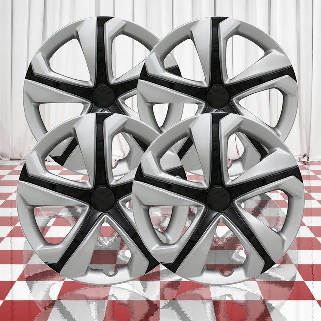 Set of 4 Silver w/Black 5 Spoke 16" Wheel Covers for 20162019 Honda